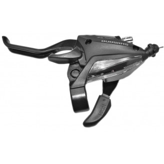 Шифтер / Тормозная ручка Shimano Tourney, EF500, левый, 3 скорости, черный