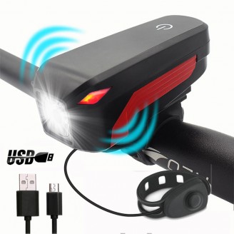 Водонепроницаемый светодиодный фонарь для велосипеда с USB зарядкой